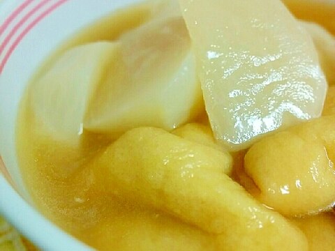 だしも一緒にどうぞ☆カブと油揚げのとろりん煮